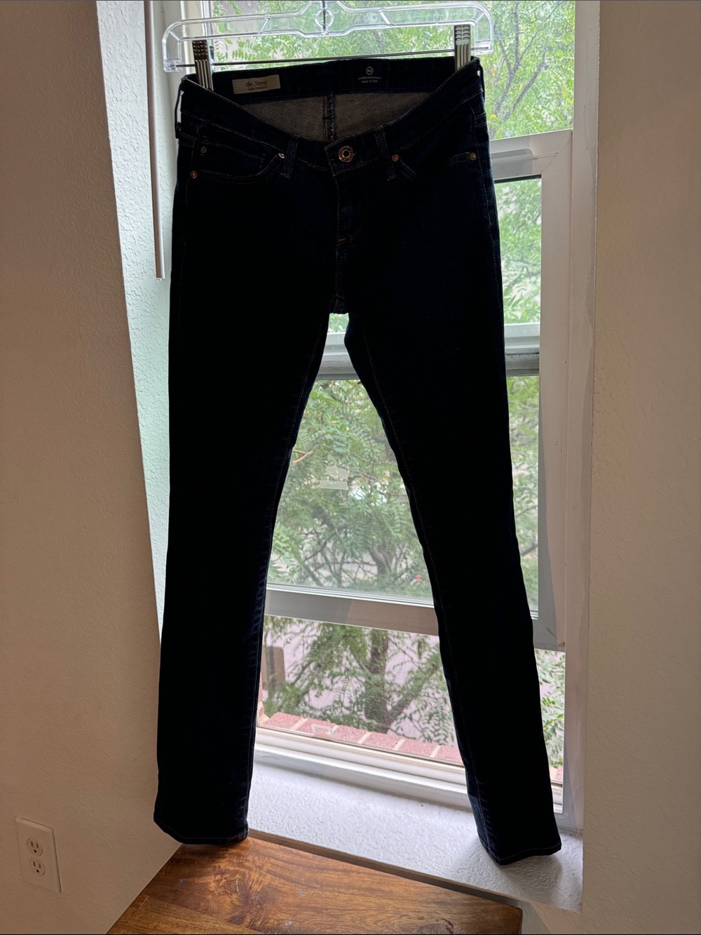 Ag Adriano Goldschmied Dark Black Skinny Jeans